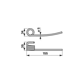 Pick-Up Endzinke 02-049218 zu Mengele – Ladewagen Ersatzteil