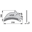 Messer normal 84056505 zu Case IH – Messer für Scheibenmähwerk Ersatzteil