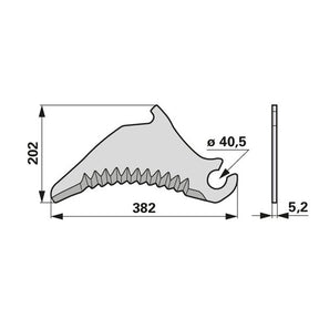 Messer 132.7382.0 zu Claas – Messer für Mähdrescher Ersatzteil