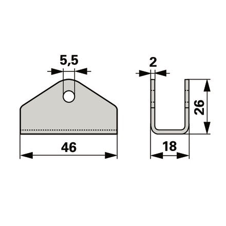 Reform Aufsteckschuh 1- Loch RM158.02.051 – Sonstiges für Balkenmäher Ersatzteil