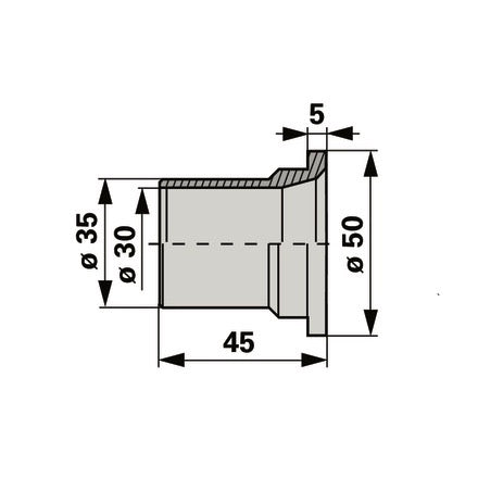Reform Büchse Dm 30 x Dm 35 x 40 mm RM158.01.308 – Buchsen Ersatzteil