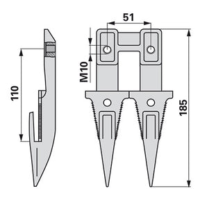 Reform Doppelfinger schmale Lappen 110.421.209 – Landtechnik Ersatzteil