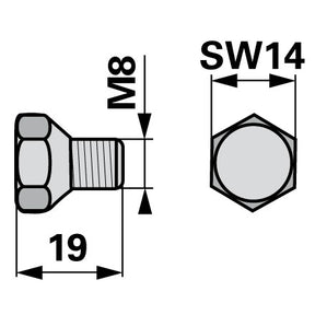 Kegelschraube M8 x 1 x 19 mm anstelle von Reform B580466980 – Schrauben Ersatzteil