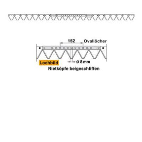 Mähmesser 160 cm Reform H150.141.360 mit 21 Klingenspitzen – Messer für Balkenmäher Ersatzteil