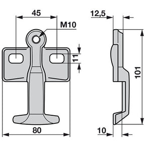 Reform Messerhalter 2090160 – Halter für Mulcher Ersatzteil