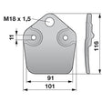 Reform Messerhalter H150.124.400 – Halter für Balkenmäher Ersatzteil