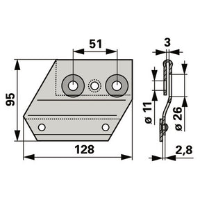 Reform Messerhalter rechts 110.423.322 – Halter für Scheibenmähwerk Ersatzteil