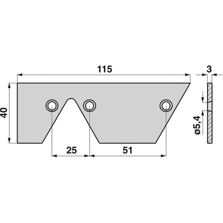 Reinigungsplatte L 115 x B 40 x S 3 mm anstelle von Rasspe RS7563 – Landtechnik Ersatzteil