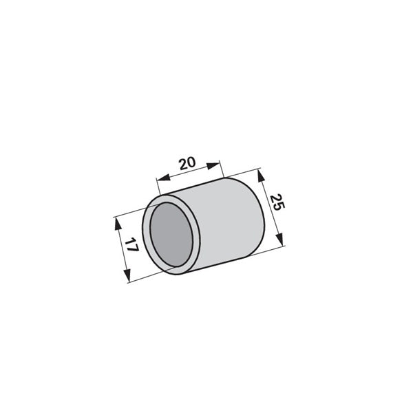 Ring AD 25 x ID 17 x L 20 mm 06581587 zu Pöttinger – Kreiselheuer Ersatzteil