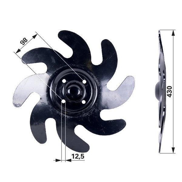 Rollhackstern rechts 5 mm – Weinbau Ersatzteil