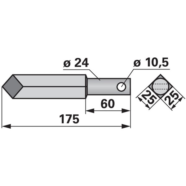Rotorzinke zu Falc 9885 – Rotorzinken Ersatzteil