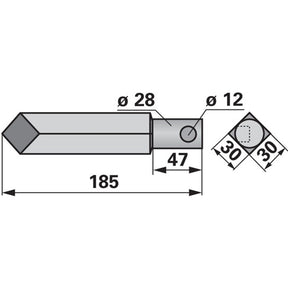 Rotorzinke zu Rau E49048 - Variante 1 – Kreiselegge Ersatzteil