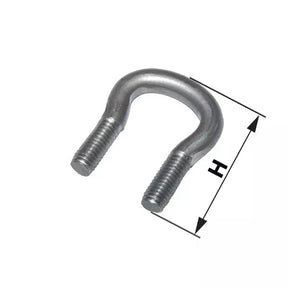 Rundstahlbügel zu Kette 8 x 22 mm, Gewinde M8, Höhe 45 mm – Landtechnik Ersatzteil