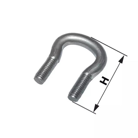 Rundstahlbügel zu Kette 8 x 22 mm, Gewinde M8, Höhe 45 mm – Landtechnik Ersatzteil