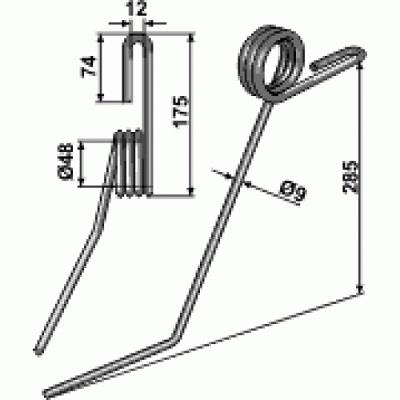 Saatstriegelzinke AC420860 zu Accord – Striegel Ersatzteil