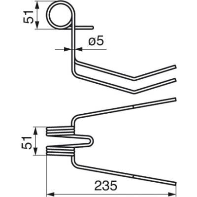 Saatstriegelzinke AC494813 zu Accord – Striegel Ersatzteil