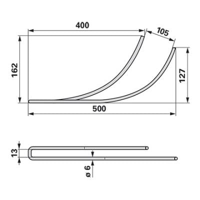 Saatstriegelzinke 500x6 zu Gruse – Striegel Zinken Ersatzteil