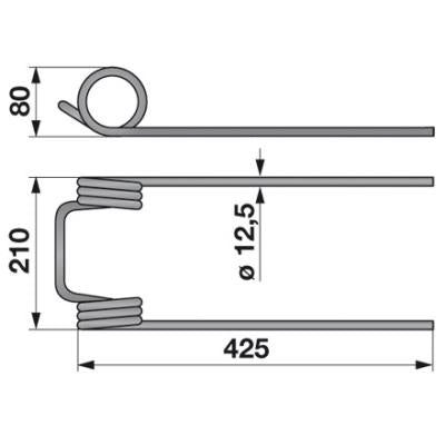 Saatstriegelzinke 430507 zu Horsch – Striegel Zinken Ersatzteil