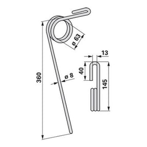 Saatstriegelzinke 7003101 zu KRM – Saattechnik Ersatzteil