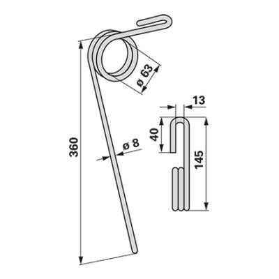 Saatstriegelzinke 7003101 zu KRM – Saattechnik Ersatzteil