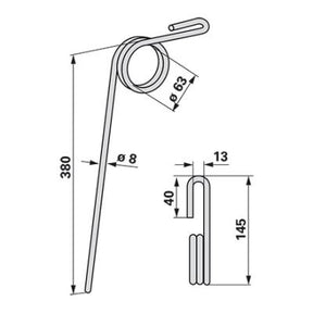 Saatstriegelzinke 7003102 zu KRM – Saattechnik Ersatzteil