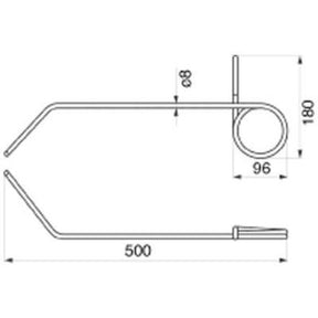Saatstriegelzinke links FLE3041 zu Nodet - Kuhn – Saattechnik Ersatzteil