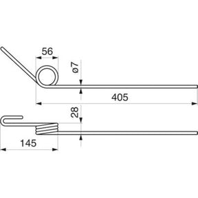 Saatstriegelzinke hinten 90041523 zu Pöttinger - Rabe – Saattechnik Ersatzteil