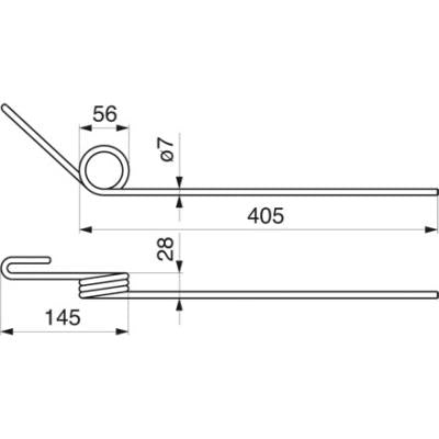 Saatstriegelzinke hinten 90041523 zu Pöttinger - Rabe – Saattechnik Ersatzteil