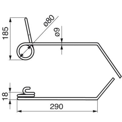 Saatstriegelzinke hinten 53039100 zu Rauch – Saattechnik Ersatzteil