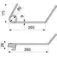 Saatstriegelzinke vorne 530 390 00  zu Nodet - Kuhn – Striegel Ersatzteil