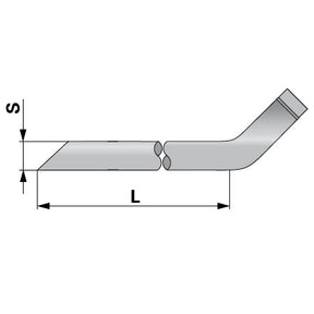 Saugrohr mit 45° Bogen, 160 x 3000 [mm] – Rohre Ersatzteil