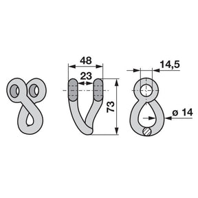 Schäkel zu Mulcher und Schlegelhäcksler - Variante 2 – Mulcher Ersatzteil