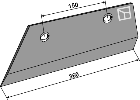 Schar-Hinterteil 10mm - links 84078 zu Agrolux