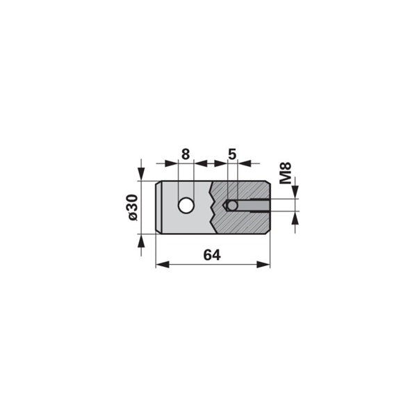 Scharnierbolzen AD 30 x L 64 mm anstelle von Fella 150327 – Kreiselheuer Ersatzteil