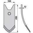 Scharspitze - Arbeitsbreite 100 mm – Grubber Schare Ersatzteil