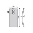 Scharspitze - Arbeitsbreite 120 mm – Grubber Spitzen Ersatzteil