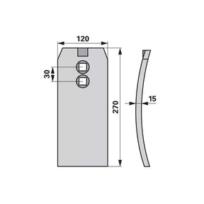 Scharspitze - Arbeitsbreite 120 mm – Grubber Spitzen Ersatzteil
