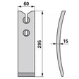 Scharspitze - Arbeitsbreite 60 mm - S = 15 mm – Grubber Spitzen Ersatzteil