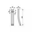 Scharspitze - Hartmetall - Arbeitsbreite 40 mm – Grubber Spitzen Ersatzteil