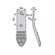 Scharspitze - Hartmetall - Arbeitsbreite 78,5 mm – Grubber Spitzen Ersatzteil