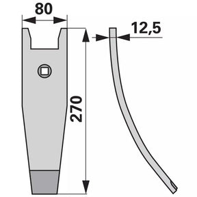 Scharspitze - hartmetallbestückt - Arbeitsbreite 80 mm – Grubber Spitzen Ersatzteil