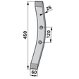 Grubberschar - Arbeitsbreite 60 mm – Grubber Schare Ersatzteil