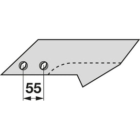 Scharspitze rechts 300336 zu Eberhardt – Pflug Ersatzteil