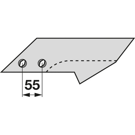Scharspitze rechts 300336 zu Eberhardt – Pflug Ersatzteil