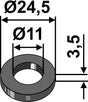 Scheibe Ø24,5x3,5xØ11