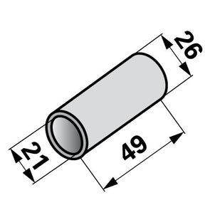 Buchse AD 26 x ID 21 x L 49 mm passend zu Agrar – Landtechnik Ersatzteil