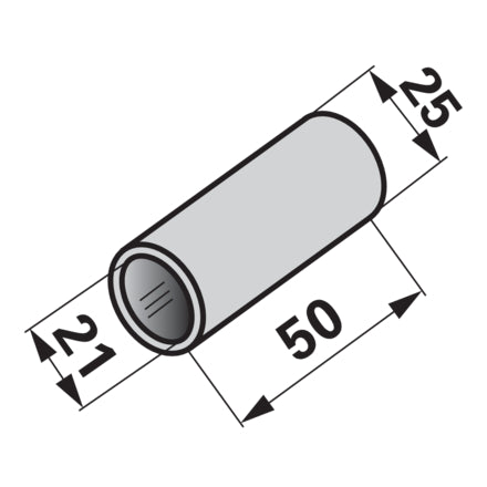 Buchse AD 25 x ID 21 x L 50 mm – Landtechnik Ersatzteil
