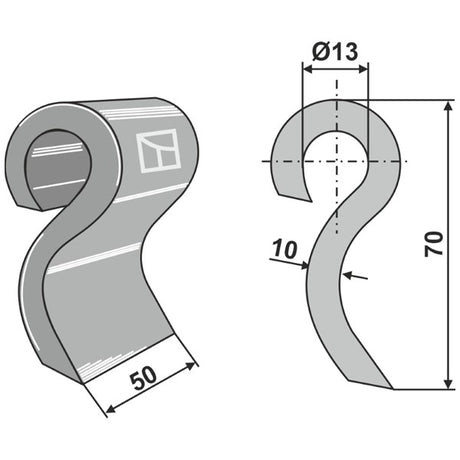 Schlaghammer 945000901 zu Dücker Mulcher – Hämmer für Mulcher Ersatzteil