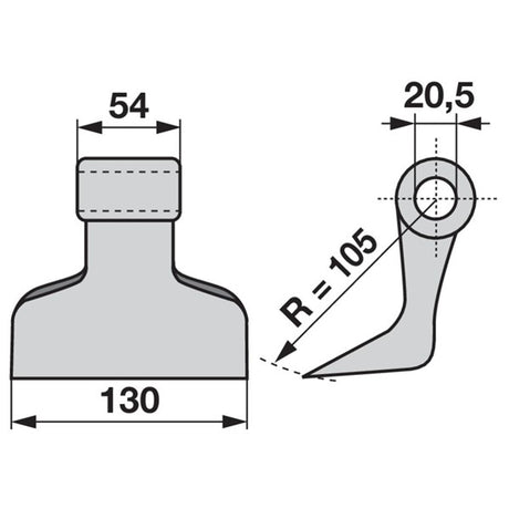 Schlaghammer 954000661 zu Dücker Mulcher – Mulcher Ersatzteil