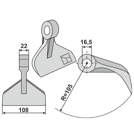 Schlaghammer zu Perfect Mulcher – Hämmer für Mulcher Ersatzteil
